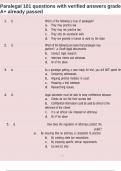 Paralegal  questions with verified answers graded A&plus; already passed