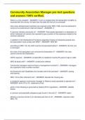Community Association Manager pre-test questions and answers 100&percnt; verified&period;