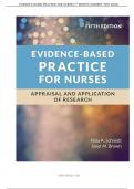 Evidence-Based Practice for Nurses&colon; Appraisal and Application of Research&comma; 5th Edition TEST BANK by Schmidt&comma; Brown&comma; Verified Chapters 1 - 19&comma; Complete Newest Version