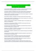 WGU Intro to Communication With Complete Solutions