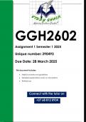 GGH2602 Assignment 1 &lpar;QUALITY ANSWERS&rpar; Semester 1 2025