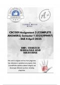 CBC1501 Assignment 2 &lpar;COMPLETE ANSWERS&rpar; Semester 1 2025&lpar;199497&rpar; - DUE 4 April 2025&semi; 100&percnt; trusted&comma; comprehensive and complete reliable solution with clear explanation