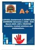 LCP4801 Assignment 2 &lpar;COMPLETE ANSWERS&rpar; Semester 1 2025 - DUE March 2025