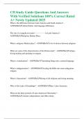 Cfl Study Guide Questions And Answers With Verified Solutions 100&percnt; Correct Rated A&plus; Newly Updated 2025