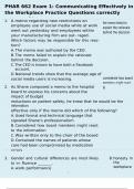 PHAR 662 Exam 1&colon; Communicating Effectively in the Workplace Practice Questions correctly answered to pass