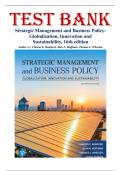 Strategic Management and Business Policy&colon; Globalization&comma; Innovation and Sustainability&comma; 16th edition Test bank by Bamford