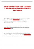 EFMB Written Test 2025&colon; Answers & Rationale Breakdown