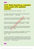 FCTC Math Questions&vert; complete study guide with updated answers