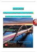 TEST BANK For College Accounting Chapters 1-30&comma; 17th Edition by David Haddock&comma; John Price&comma; Verified Newest Version