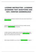 LICENSE INSTRUCTOR &sol; LICSENSE EXAMINER