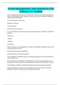 Crowd Management Test Questions And Answers A&plus; Graded