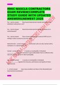 MHIC NASCLA CONTRACTORS EXAM REVIEW&vert;COMPLETE STUDY GUIDE WITH UPDATED ANSWERS&vert;NEWEST 2025