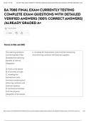 BA 7080 FINAL EXAM CURRENTLY TESTING COMPLETE EXAM QUESTIONS WITH DETAILED VERIFIED ANSWERS &lpar;100&percnt; CORRECT ANSWERS&rpar; &sol;ALREADY GRADED A&plus;