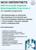 NCOI oefentoets MBO Persoonlijk Begeleider Maatschappelijke Zorg niveau 4 - veel voorkomende tentamenvragen &plus; kernbegrippen &plus; leerdoelen &plus; tentamenhacks en meer NIEUW 2025