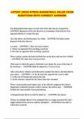 LATEST &lpar;2025&rpar; NTBOA BASKETBALL RULES EXAM QUESTIONS WITH CORRECT ANSWERS