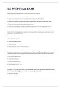ILE PREP FINAL EXAM&period; 150 Questions And Answers 