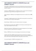 CSET SPANISH SUBTEST IV UPDATED Exam and  CORRECT Answers