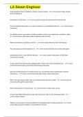 LA Steam Engineer EXAM QUESTIONS AND 100&percnt; CORRECT  ANSWERS