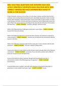 BIOL-1610 FINAL QUESTIONS AND ANSWERS 2024&sol;2025 LATEST UPDATED A COMPLETE EXAM SOLUTION WITH 100&percnt; CORRECT VERIFIED&sol;DETAILED ANSWERS BEST RATED TO SCORE A&plus; FOR SUCCESS