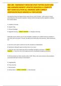 GNK 286 - EMERGENCY MEDICINE &lpar;PAST PAPERS&rpar; QUESTIONS AND ANSWERS NEWEST UPDATED 2024&sol;2025 A COMPLETE BEST EXAM SOLUTION ALL ANSWERS 100&percnt; CORRECT VERIFIED&sol;DETAILED GRADED A&plus; FOR SUCCESS