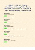 NUR155 &sol; NUR 155 Exams 1 & 2&colon; Foundations of Nursing &lpar;Latest 2025&sol; 2026 Updates STUDY BUNDLE WITH COMPLETE SOLUTIONS&rpar; &vert; Qs & As&vert; Grade A&vert; 100&percnt; Correct &lpar;Verified Answers&rpar;- Galen