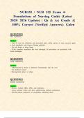 NUR155 &sol; NUR 155 Exams 1&comma;2&comma;3 & 4&colon; Foundations of Nursing &lpar;Latest 2025&sol; 2026 Updates STUDY BUNDLE WITH COMPLETE SOLUTIONS&rpar; &vert; Qs & As&vert; Grade A&vert; 100&percnt; Correct &lpar;Verified Answers&rpar;- Galen