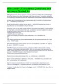 Wisconsin LE Academy Questions and Answers Graded A&plus;