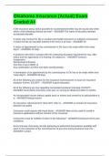 Oklahoma Insurance &lpar;Actual&rpar; Exam Graded A&plus; 