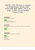 NUR170 &sol; NUR 170 Exams 1 & 2&colon; Concepts of Medical-Surgical Nursing &lpar;Latest 2025&sol; 2026 Updates STUDY BUNDLE WITH COMPLETE SOLUTIONS&rpar; &vert; Qs & As&vert; Grade A&vert; 100&percnt; Correct &lpar;Verified Answers&rpar;- Galen
