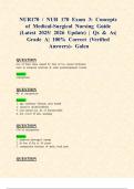 NUR170 &sol; NUR 170 Exams 3&colon; Concepts of Medical-Surgical Nursing &lpar;Latest 2025&sol; 2026 Updates STUDY BUNDLE WITH COMPLETE SOLUTIONS&rpar; &vert; Qs & As&vert; Grade A&vert; 100&percnt; Correct &lpar;Verified Answers&rpar;- Galen
