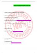 Food Safety Manager Exam