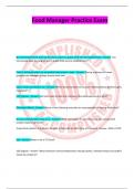 Food Manager Practice Exam