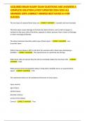 ACQUIRED BRAIN INJURY EXAM QUESTIONS AND ANSWERS A COMPLETE SOLUTION LATEST UPDATED 2024&sol;2025 ALL ANSWERS 100&percnt; CORRECT VERIFIED BEST RATED A&plus; FOR SUCCESS