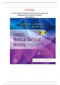 Test Bank - Lewis's Medical Surgical Nursing 12th Edition by Harding latest&vert;&vert;pdf