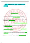Exam Food Manager Exam &lpar;all 100&percnt; correct answers&rpar; According to Centers for Disease Control and Prevention &lpar;CDC&rpar;&comma; each year how many people become sick due to foodborne illnesses&quest; - Answer--Over 76 million people According to Centers for Disease Control an