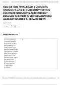 NSG 123 HESI FINAL EXAM 2 VERSIONS &lpar;VERSION A AND B&rpar; CURRENTLY TESTING COMPLETE QUESTIONS AND CORRECT DETAILED ANSWERS &lpar;VERIFIED ANSWERS&rpar; &vert;ALREADY GRADED A&plus;&vert;&vert;BRAND NEW&excl;&excl;