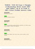 NUR210 &sol; NUR 210 Exams 1&colon; Principles of Pharmacology &lpar;Latest 2025&sol; 2026 Updates STUDY BUNDLE WITH COMPLETE SOLUTIONS&rpar; &vert; Qs & As&vert; Grade A&vert; 100&percnt; Correct &lpar;Verified Answers&rpar;- Galen
