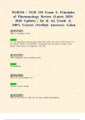 NUR210 &sol; NUR 210 Exam 2&colon; Principles of Pharmacology Review &lpar;Latest 2025&sol; 2026 Update&rpar; &vert; Qs & As&vert; Grade A&vert; 100&percnt; Correct &lpar;Verified Answers&rpar;- Galen