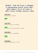 NUR210 &sol; NUR 210 Exam 3&colon; Principles of Pharmacology Review &lpar;Latest 2025&sol; 2026 Update&rpar; &vert; Qs & As&vert; Grade A&vert; 100&percnt; Correct &lpar;Verified Answers&rpar;- Galen