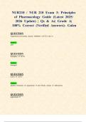 NUR210 &sol; NUR 210 Exam 3&colon; Principles of Pharmacology Guide &lpar;Latest 2025&sol; 2026 Update&rpar; &vert; Qs & As&vert; Grade A&vert; 100&percnt; Correct &lpar;Verified Answers&rpar;- Galen