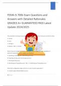 FEMA IS 700b Exam Questions and  Answers with Detailed Rationales  GRADED A&plus; GUARANTEED PASS Latest  Update 2024&sol;2025
