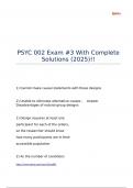PSYC 002 Exam -3 With Complete Solutions &lpar;2025&rpar;&excl;&excl;
