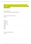 DIVO FUNDAMENTALS EXAM QUESTIONS AND CORRECT ANSWERS Latest Versions 2025 GRADED