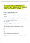 DIVO FUNDAMENTALS PREP EXAM Questions with 100- Accurate Answers Latest Versions 2025 GRADED