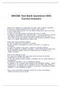 NRCME Test Bank Questions With Correct Answers
