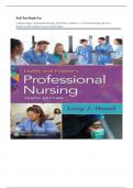 Full Test Bank For  Leddy & Pepper&rsquo;s Professional Nursing&comma; 10th Edition&comma; Chapters 1 - 22 Complete Guide&comma; By Lucy &vert; Questions With Verified Answers Latest Edition