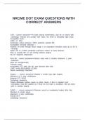 NRCME DOT EXAM QUESTIONS WITH CORRECT ANSWERS