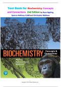 Test Bank for Biochemistry&colon; Concepts and Connections  2nd Edition by Dean Appling&comma; Spencer Anthony-Cahill and Christopher Mathews isbn-9780134641621 Complete Verified Guide Graded A&plus;