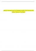 TEST BANK FOR LILLEY'S PHARMACOLOGY FOR CANADIAN HEALTH CARE PRACTICE 4TH EDITION BY SEALOCK   ALL CHAPTERS