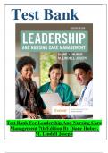 TEST BANK Leadership and Nursing Care Management &lpar;7TH&rpar; by Diane Huber&semi; M&period; Lindell Joseph&vert; Chapter 1-26 LATEST VERSION